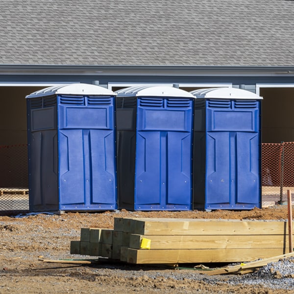 how often are the portable toilets cleaned and serviced during a rental period in Tyro